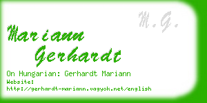 mariann gerhardt business card